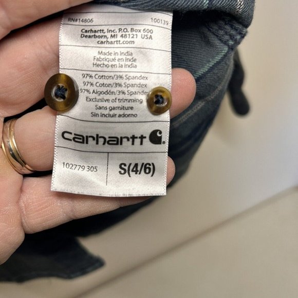 Carhartt Green Plaid Button Down Shirt - Picture 7 of 10